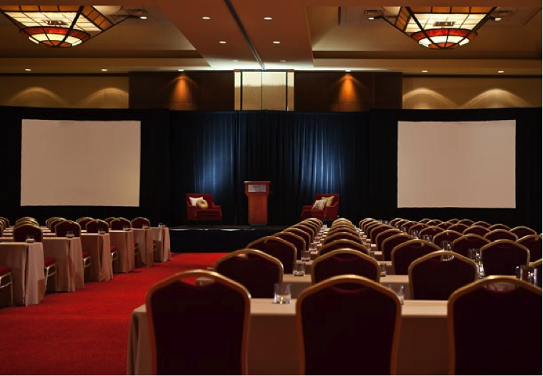 inside marrott hotel conference room 